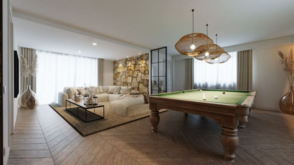 Villa con piscina su progetto