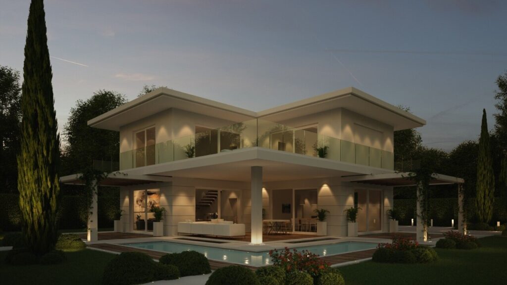 Design villa built with quality materials