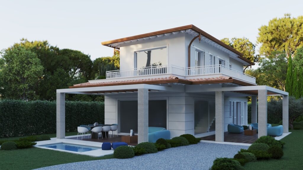 Villa in costruzione a poca distanza dal centro di Forte dei Marmi