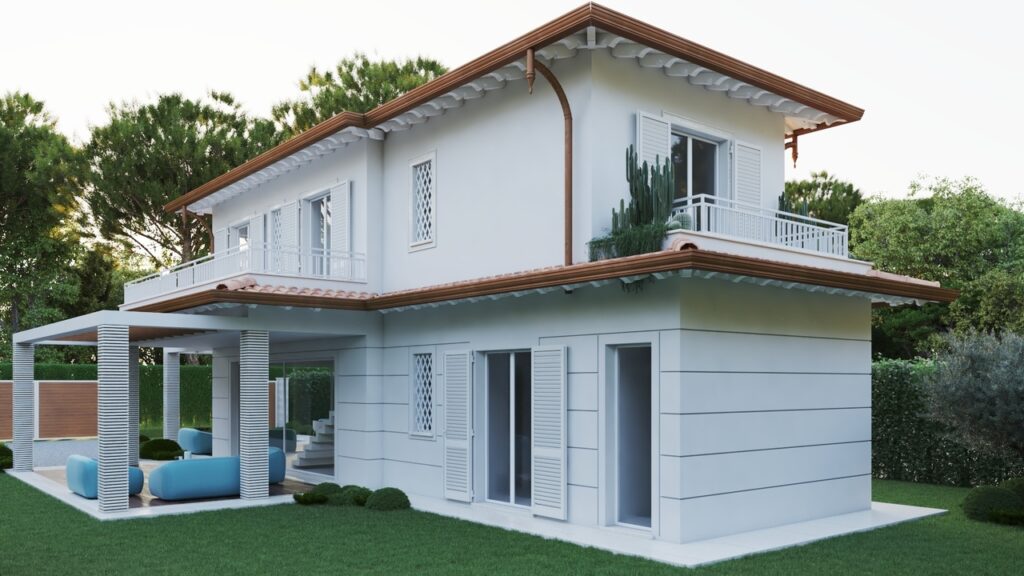 Villa in costruzione a poca distanza dal centro di Forte dei Marmi