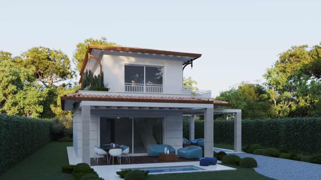 Villa in costruzione a poca distanza dal centro di Forte dei Marmi